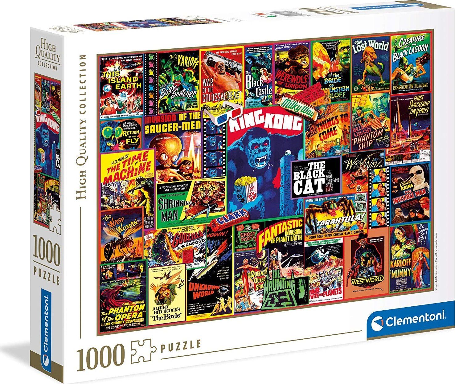 CLEMENTONI Puzzle Thrillerová klasika 1000 dílků - obrázek 3