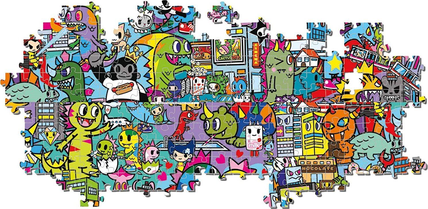 CLEMENTONI Panoramatické puzzle Tokidoki 1000 dílků - obrázek 2