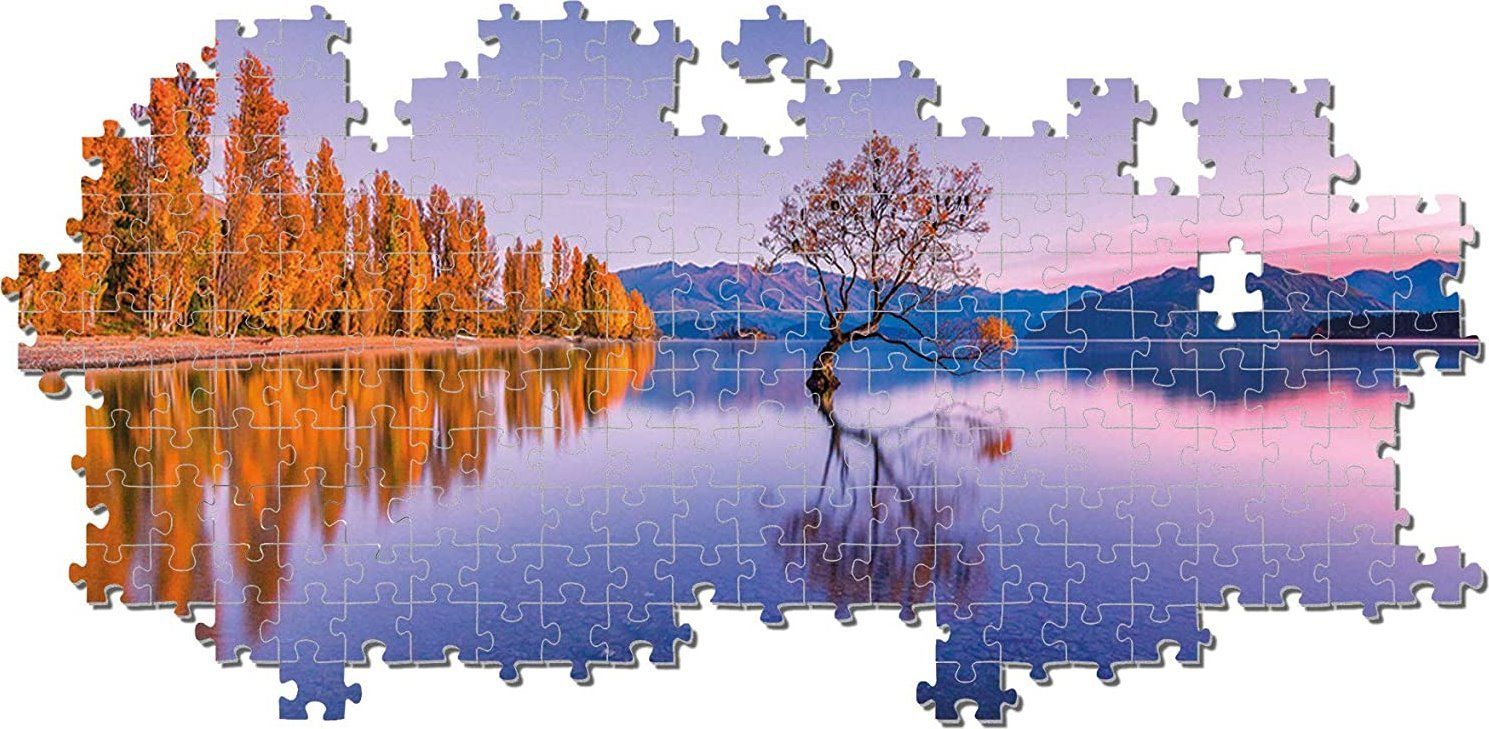 CLEMENTONI Panoramatické puzzle Vrba na jezeře Wanaka - obrázek 2