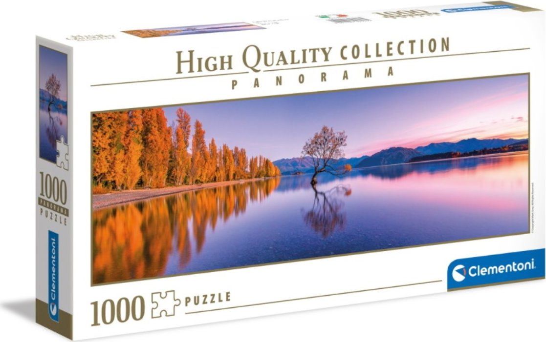 CLEMENTONI Panoramatické puzzle Vrba na jezeře Wanaka - obrázek 3