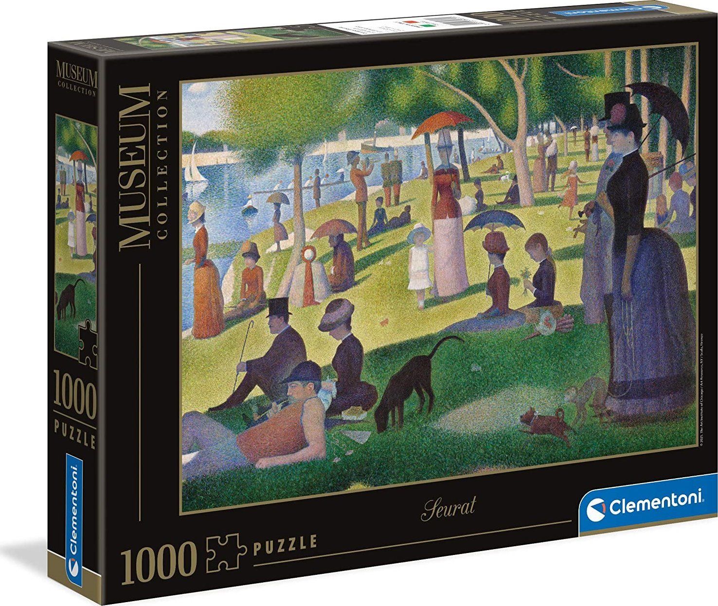 CLEMENTONI Puzzle Nedělní odpoledne na ostrově La Grande Jatte 1000 dílků - obrázek 3