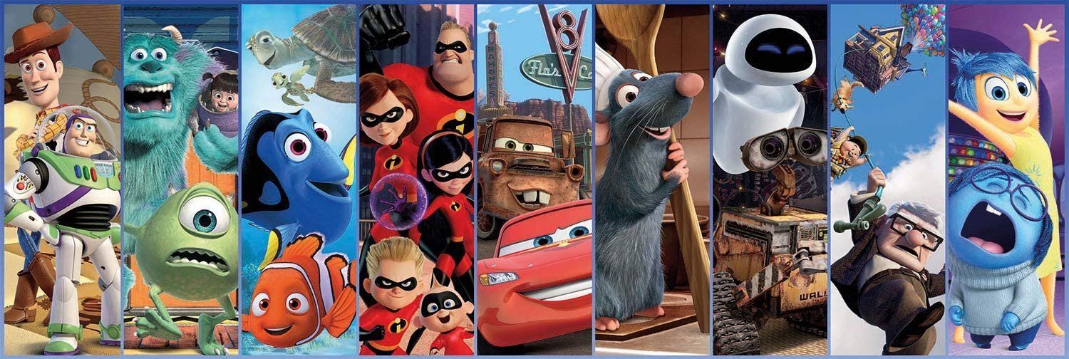 CLEMENTONI Panoramatické puzzle Pixar 1000 dílků - obrázek 1