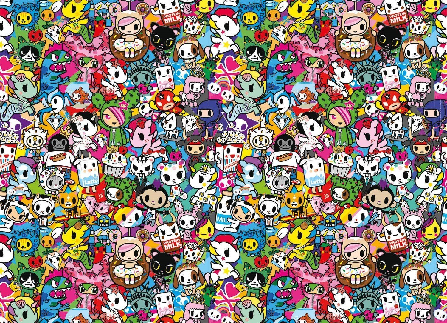 CLEMENTONI Puzzle Impossible: Tokidoki 1000 dílků - obrázek 1