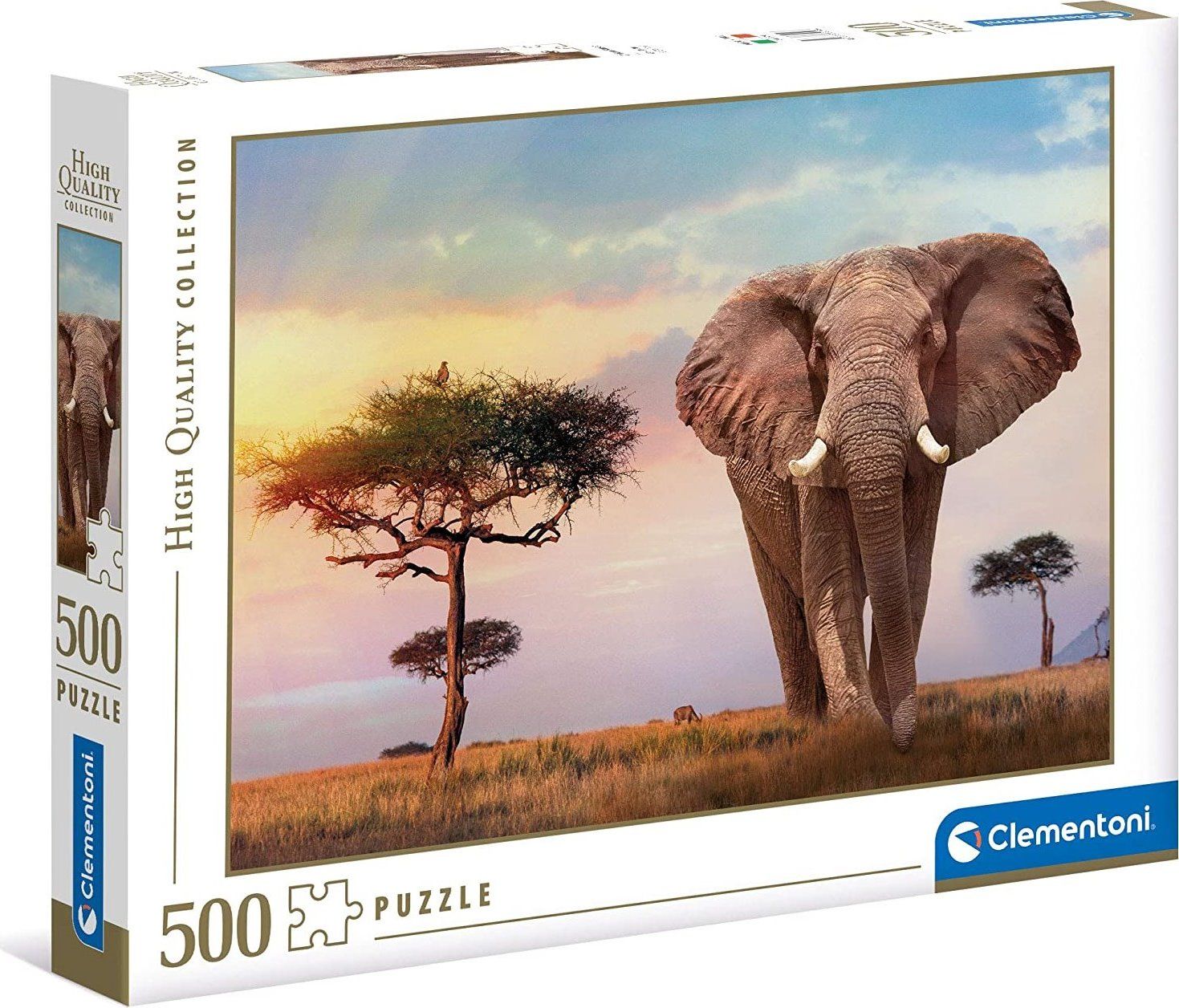 CLEMENTONI Puzzle Africký západ slunce 500 dílků - obrázek 3