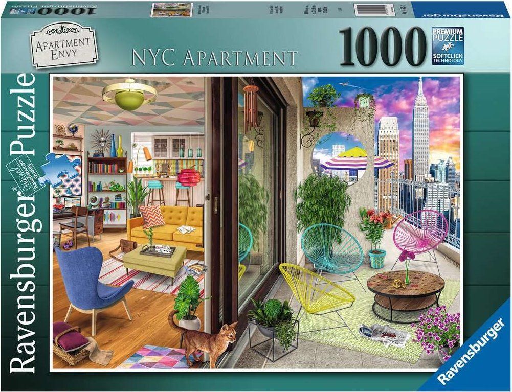 RAVENSBURGER Puzzle New York City Apartment 1000 dílků - obrázek 2