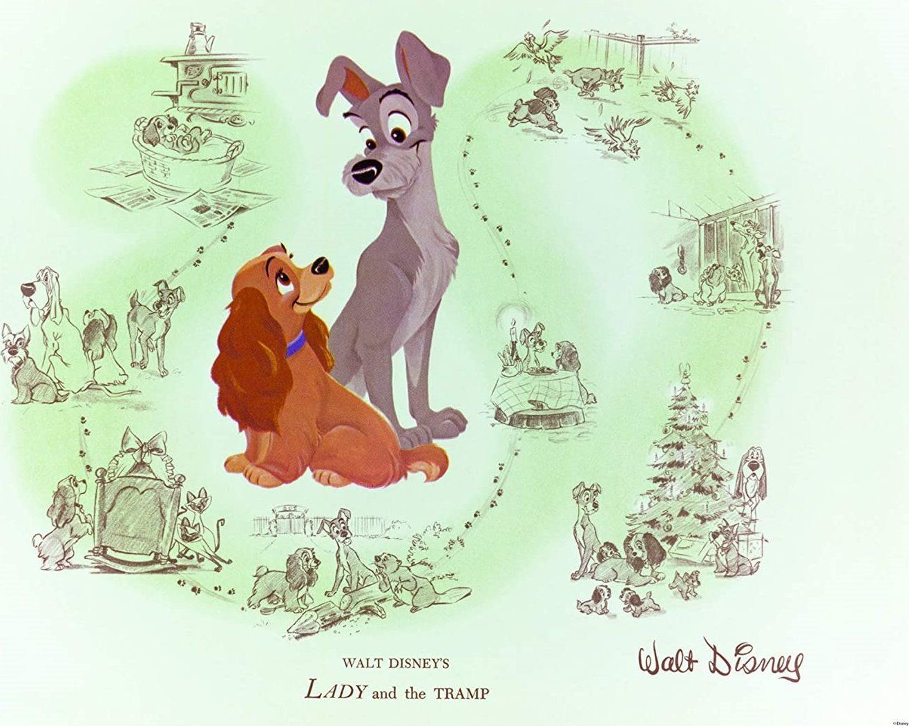 RAVENSBURGER Puzzle Disney poklady z trezoru č.1: Lady 1000 dílků - obrázek 1