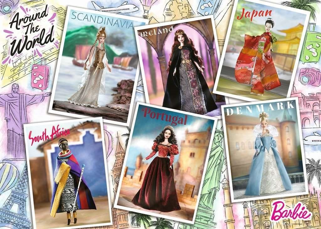 RAVENSBURGER Puzzle Barbie: Kolem světa 1000 dílků - obrázek 1
