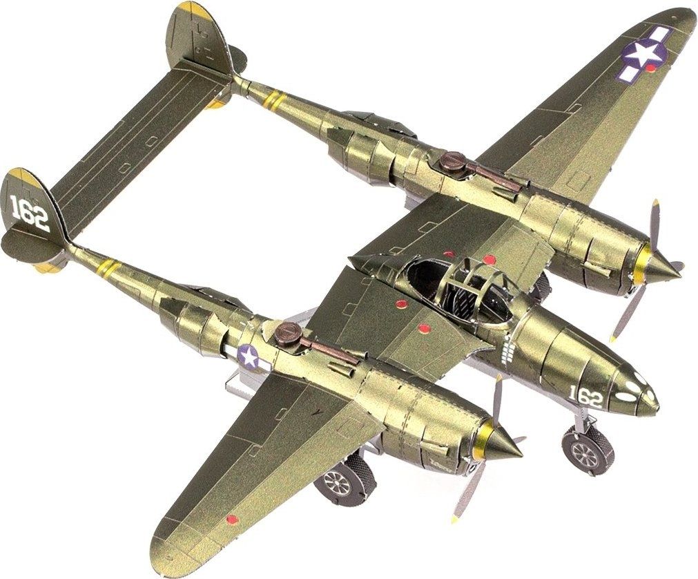 METAL EARTH 3D puzzle Lockheed Martin P-38 Lightning (ICONX) - obrázek 1