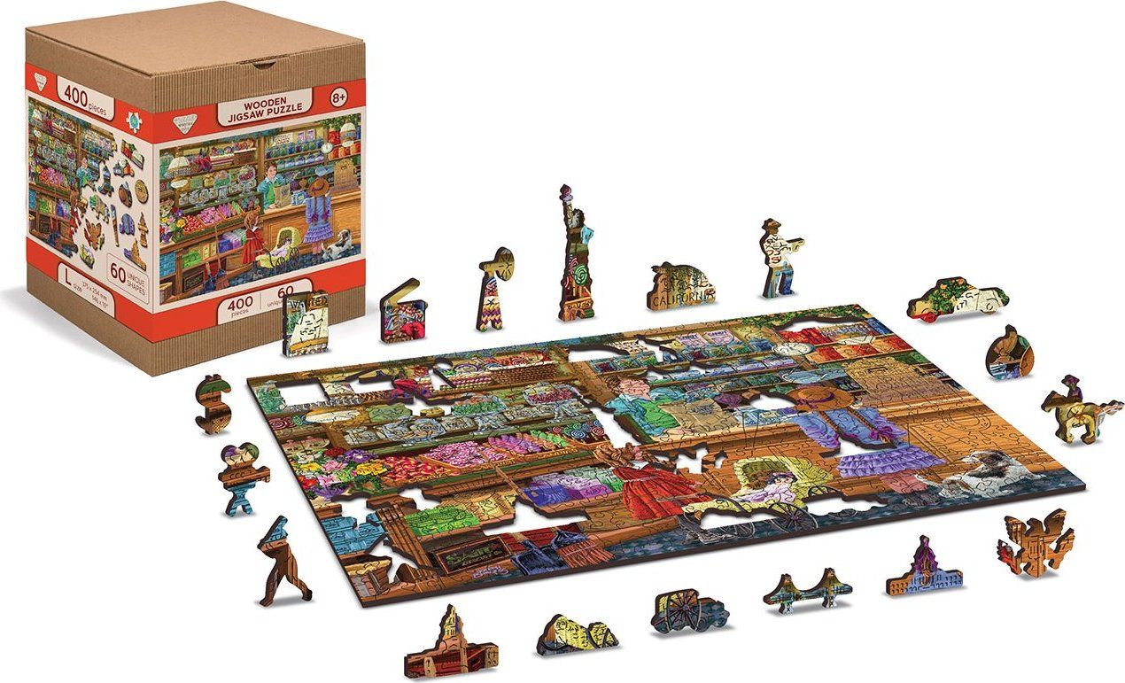 WOODEN CITY Dřevěné puzzle Sladké dobrodružství 2v1, 1000 dílků EKO - obrázek 8