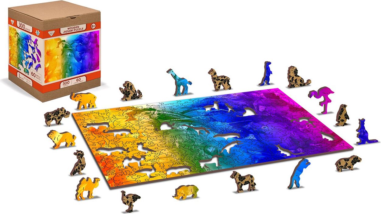 WOODEN CITY Dřevěné puzzle Ptačí ráj 2v1, 600 dílků EKO - obrázek 8