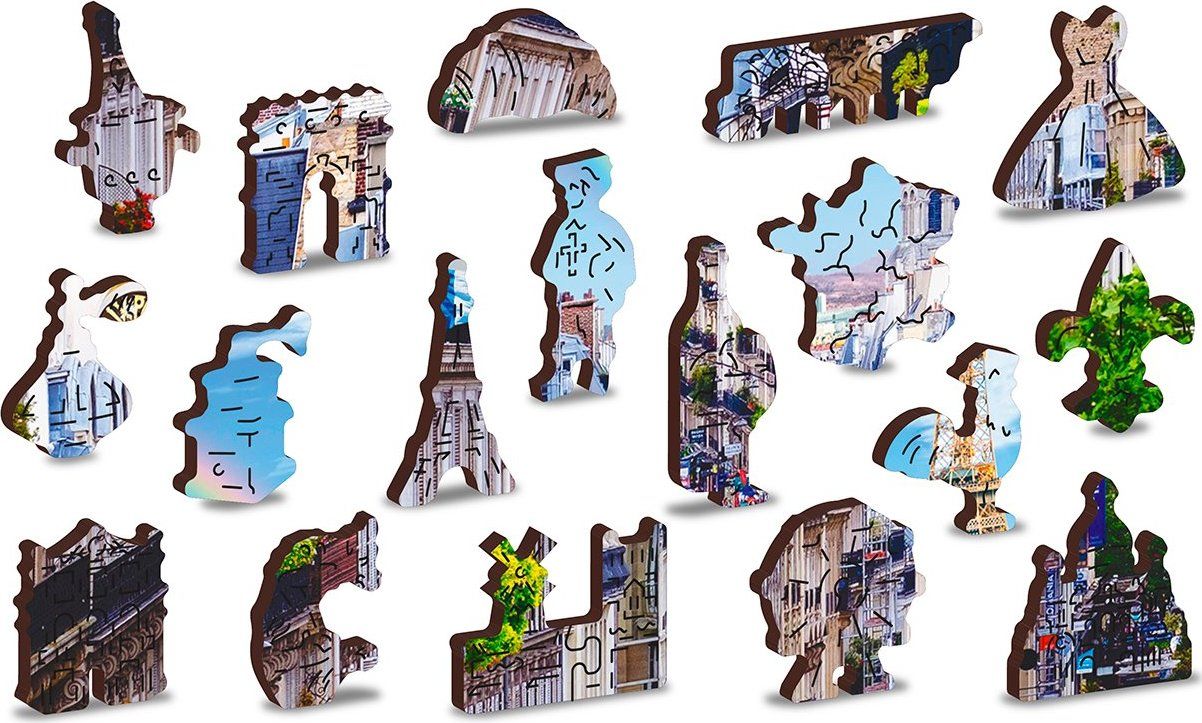 WOODEN CITY Dřevěné puzzle Rušná Paříž 2v1, 150 dílků EKO - obrázek 5