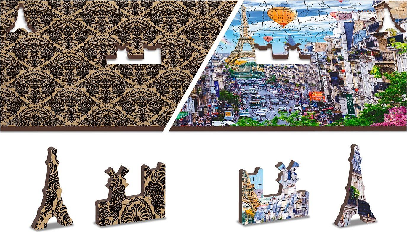 WOODEN CITY Dřevěné puzzle Rušná Paříž 2v1, 150 dílků EKO - obrázek 6