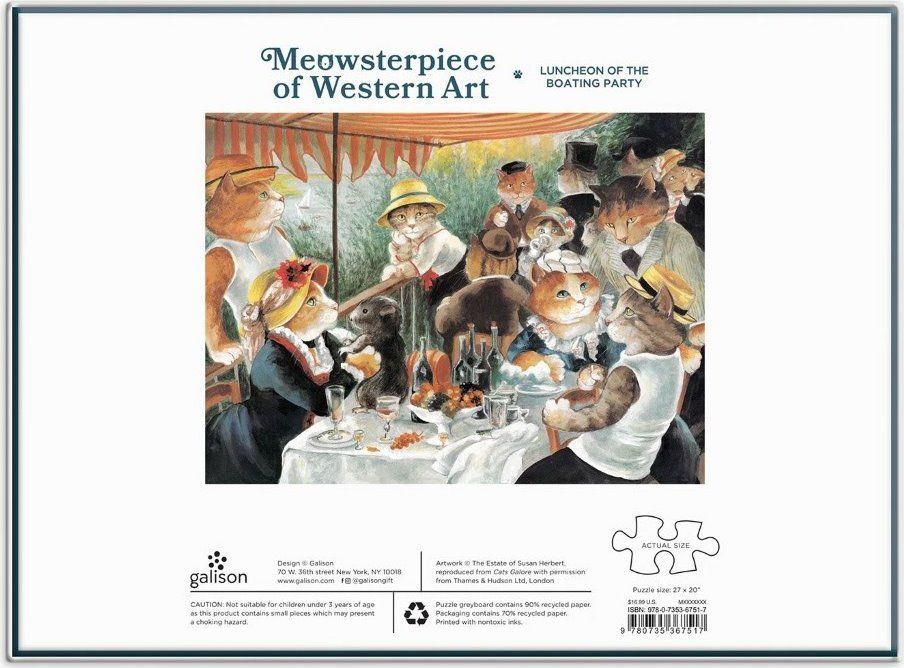 GALISON Puzzle Meowsterpiece: Snídaně veslařů 1000 dílků - obrázek 2