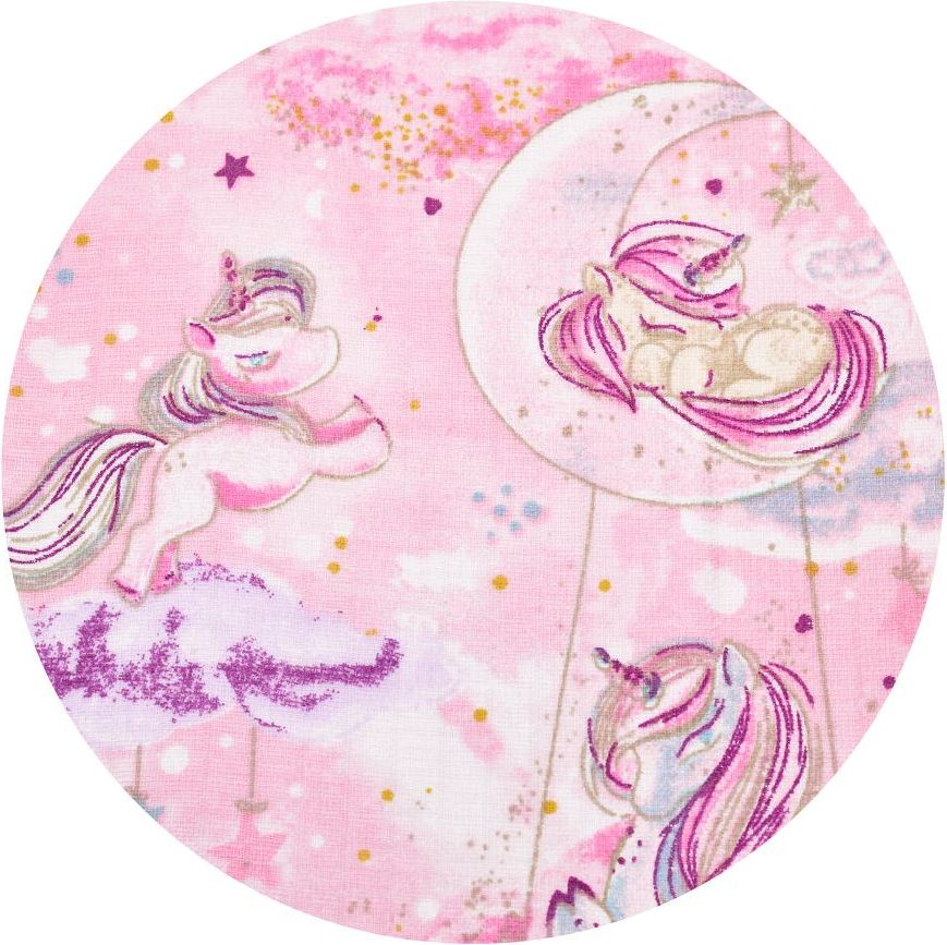 JASMINE Bavlněné pleny s potiskem Unicorn 70x80 10ks - obrázek 2