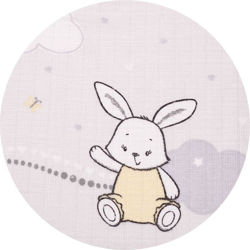 JASMINE Bavlněné pleny s potiskem Bunny 70x80 10ks - obrázek 2
