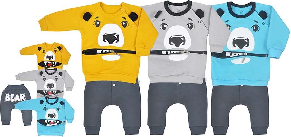 Kojenecké tepláčky a mikinka Koala Surprise tyrkysová 80 (9-12m) - obrázek 2