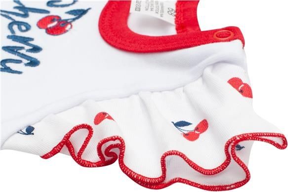 Kojenecké bavlněné body s krátkým rukávem New Baby Cherry 74 (6-9m) - obrázek 2