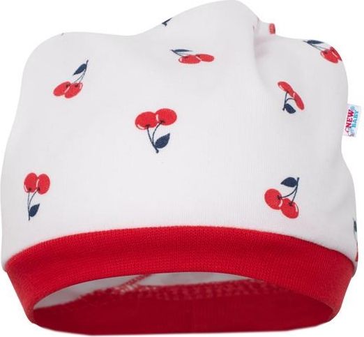 Kojenecká bavlněná čepička-šátek New Baby Cherry 74 (6-9m) - obrázek 1