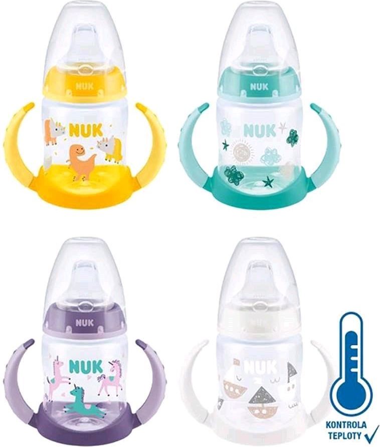 Kojenecká láhev na učení NUK s kontrolou teploty 150 ml bílá - obrázek 3