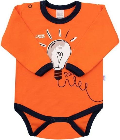 Kojenecké bavlněné body s dlouhým rukávem New Baby Happy Bulbs 62 (3-6m) - obrázek 1