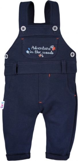 EEVI EEVI Zahradníčky/lacláče, Adventure s výšivkou - granát, vel. 74 74 (6-9m) - obrázek 1