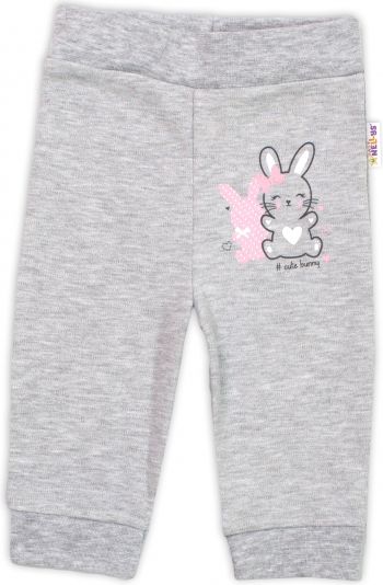 Baby Nellys Baby Nellys Kojenecká tepláková souprava Cute Bunny - šedá 68 (3-6m) - obrázek 3
