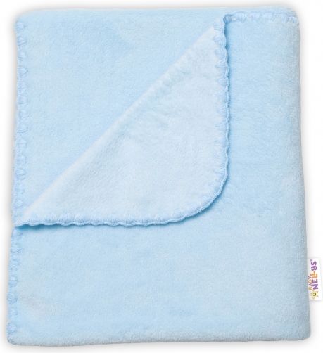 Baby Nellys Baby Nellys Dětská Coral deka - Dual pack, 80x90 cm, Hvězdička, modrá - obrázek 2