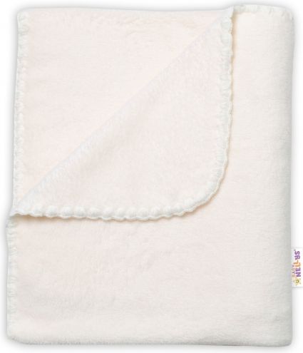 Baby Nellys Baby Nellys Dětská Coral deka - Dual pack, 80x90 cm, Hvězdička, ecru - obrázek 2