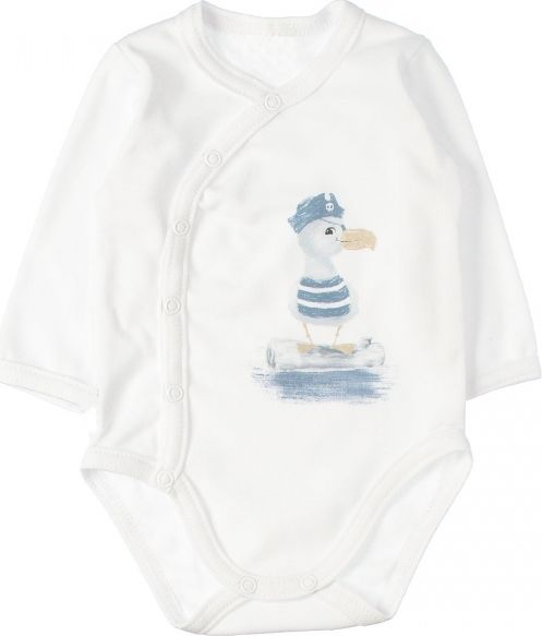 MBaby MBaby 2-dílná kojenecká sada body s dl.rukávem zap.bokem + polodupačky, Duck boy, vel. 68 68 (3-6m) - obrázek 2