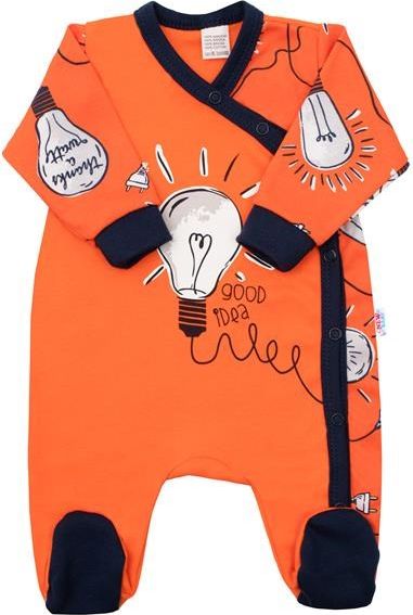 Kojenecký bavlněný overal s bočním zapínáním New Baby Happy Bulbs 62 (3-6m) - obrázek 1