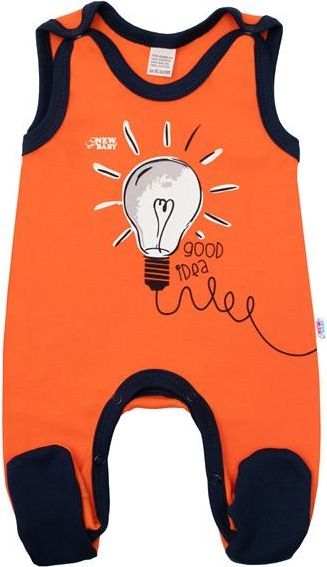 Kojenecké bavlněné dupačky New Baby Happy Bulbs 56 (0-3m) - obrázek 1