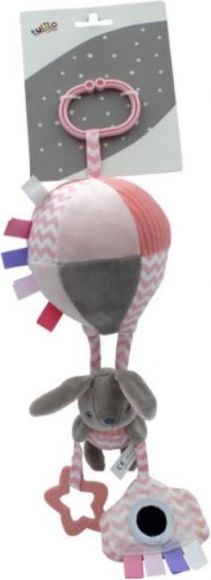 Tulilo Tulilo Závěsná plyšová hračka s rolničkou Letající balón - Králíček, meruňková - obrázek 1