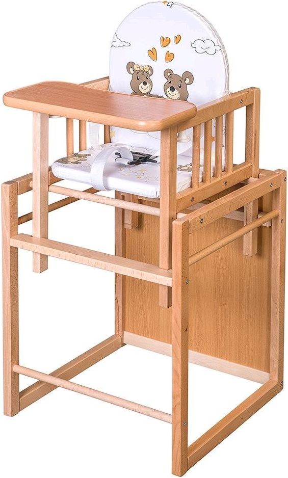 Vložka do dřevěných jídelních židliček typu New Baby Victory bílá hvězdy různobarevné - obrázek 2