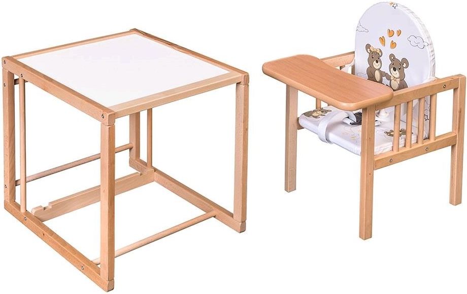 Vložka do dřevěných jídelních židliček typu New Baby Victory bílá hvězdy různobarevné - obrázek 3