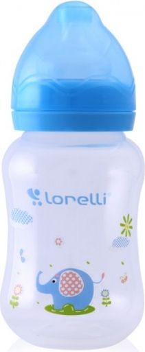 Lorelli Kojenecká lahvička Lorelli 250 ML s širokým hrdlem ANIMALS BLUE - obrázek 1