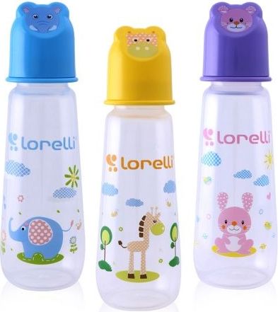 Lorelli Kojenecká lahvička Lorelli 250 ML s víkem ve tvaru zvířete VIOLET - obrázek 2