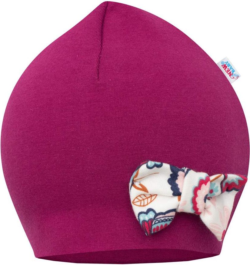 Kojenecká čepička s šátkem na krk New Baby Missy fialová 80 (9-12m) - obrázek 4