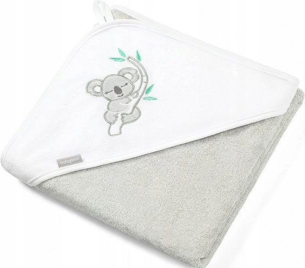 BabyOno BabyOno Bambusová osuška s kapucí Koala 85x85cm - šedá - obrázek 1