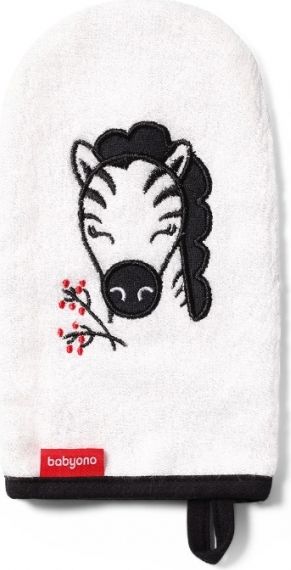 BabyOno BabyOno Bambusová žínka Zebra - bílá - obrázek 1