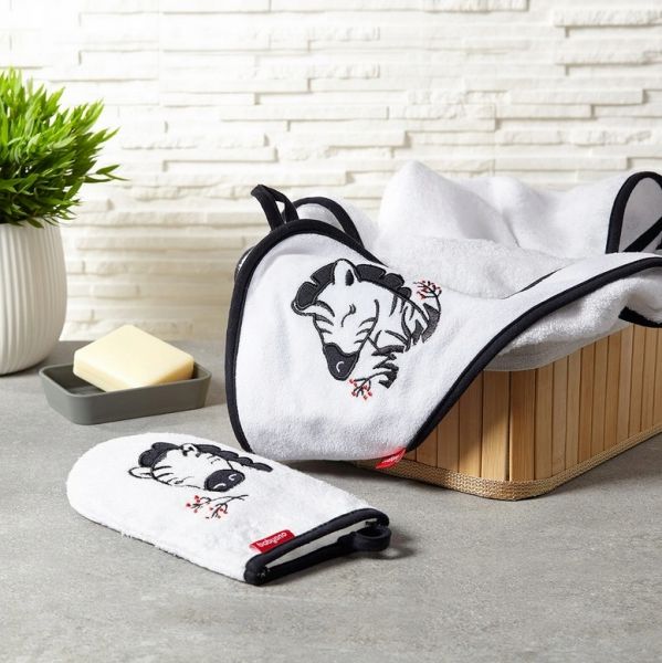 BabyOno BabyOno Bambusová žínka Zebra - bílá - obrázek 2