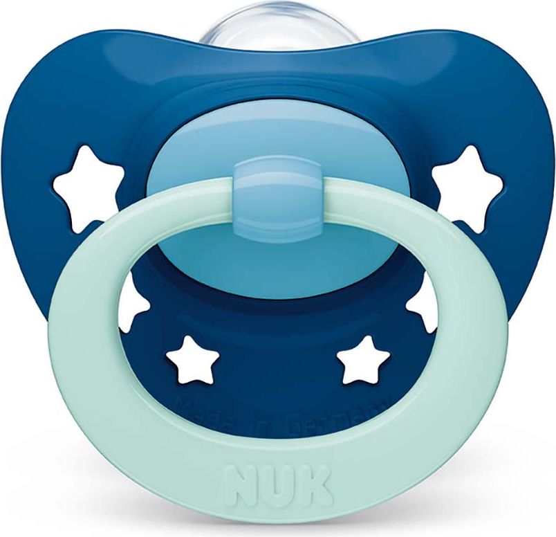 Šidítko NUK Classic Signature 18-36m modrý star 18-36 m - obrázek 1