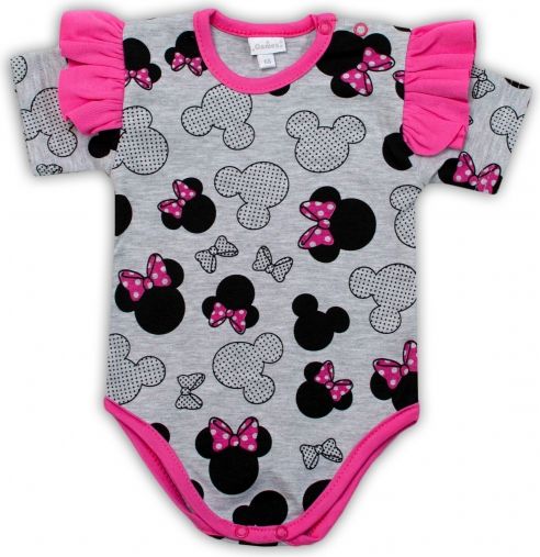 G-baby G-baby 2-dílná sada body kr. rukáv, legíny Minnie - šedá, vel. 92 92 (18-24m) - obrázek 3