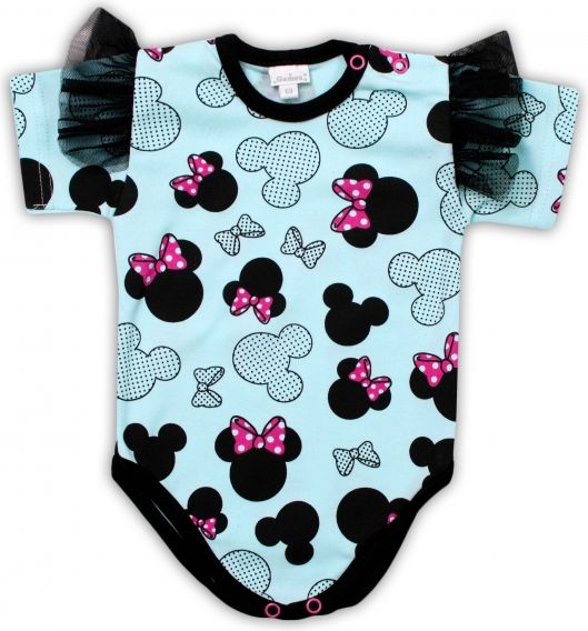 G-baby G-baby 2-dílná sada body kr. rukáv, legíny Minnie - mátová 68 (3-6m) - obrázek 4
