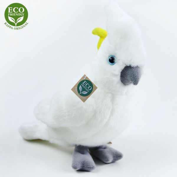 RAPPA Plyšový papoušek kakadu 17 cm ECO-FRIENDLY - obrázek 3