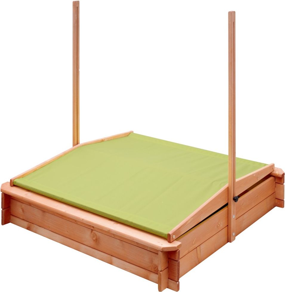 Dětské dřevěné pískoviště se stříškou NEW BABY 120x120 cm zelené - obrázek 2