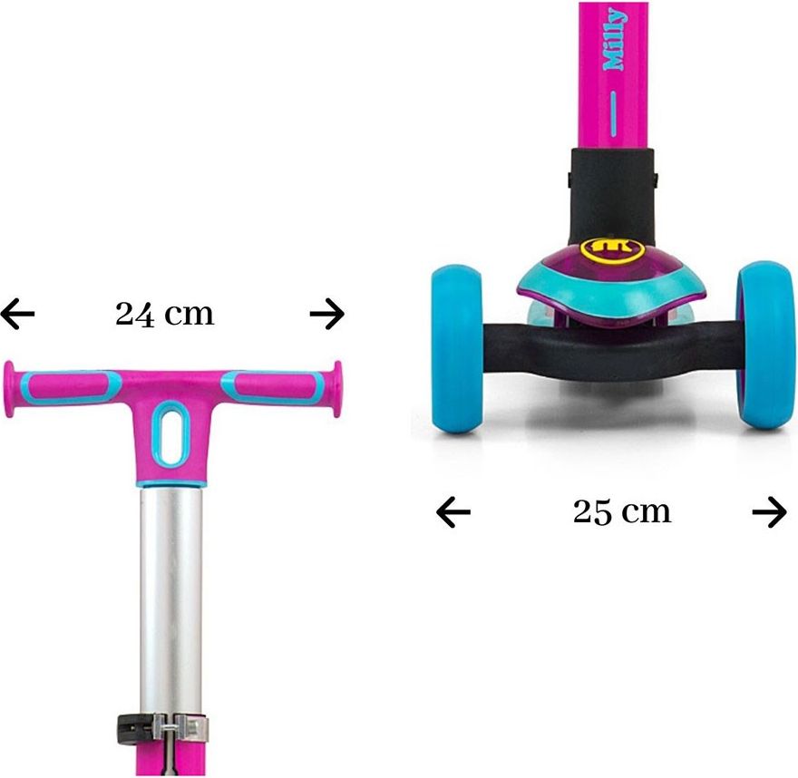 Dětská koloběžka Milly Mally Scooter Micmax Blue - obrázek 3