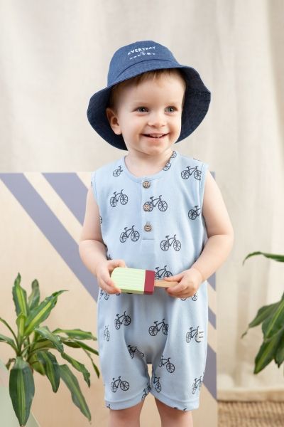 PINOKIO Pinokio Body s nohavičkami Summertime -  Kola - modré 62 (3-6m) - obrázek 2