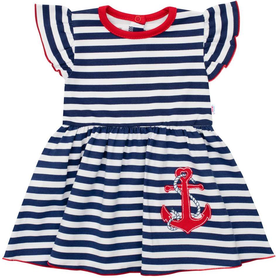 Kojenecké bavlněné šatičky s čelenkou New Baby Marine 74 (6-9m) - obrázek 2