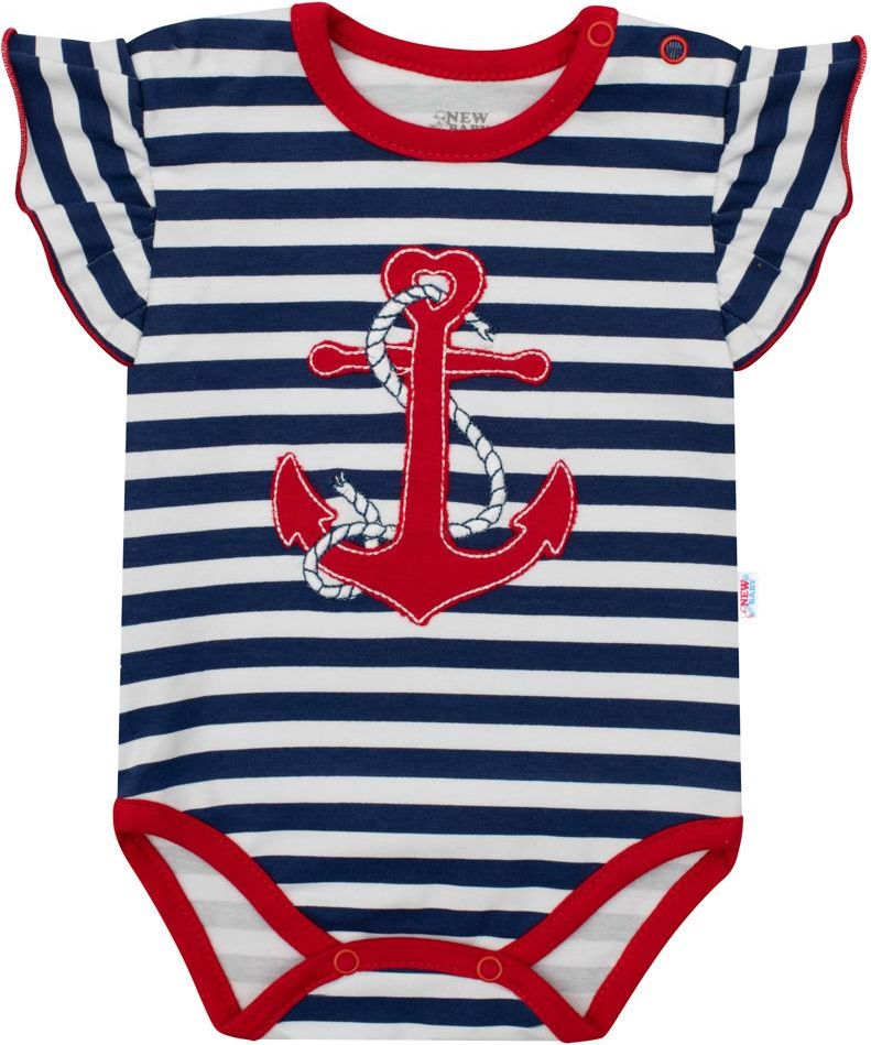 Holčičí body s krátkým rukávem New Baby Marine 80 (9-12m) - obrázek 1