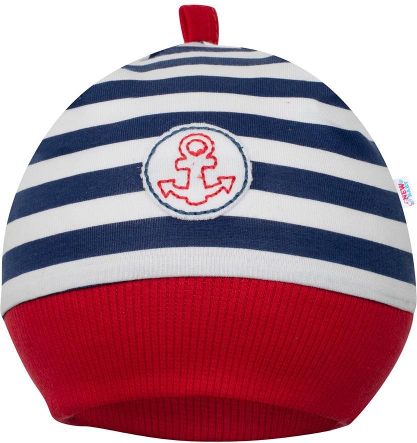 Kojenecká bavlněná čepička New Baby Marine 80 (9-12m) - obrázek 1